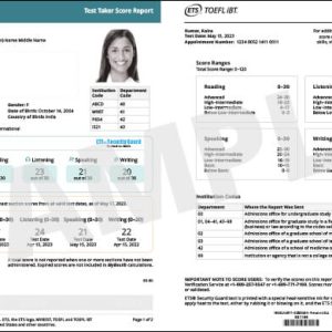 Toefl Ibt Sample Paper Score Report Tt After